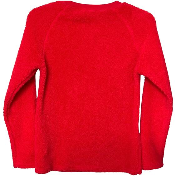HOLIDAY TIME LONG SLV PULL-OVER ROUND NECK TOP, WOMENS, M-RED W/GOLD BRN GRAPHIC - Picture 4 of 11